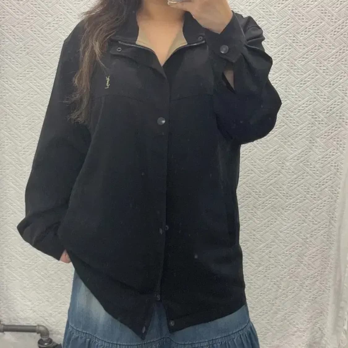 입생로랑 YSL 올드스쿨 스윙톱 블루종 자켓 105 C05845 상품이미지1