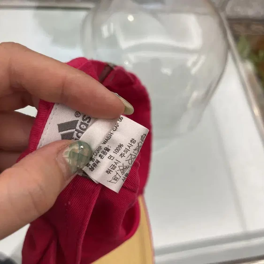아디다스 삼선로고 핑크 야구모자 볼캡 C05862 상품이미지4