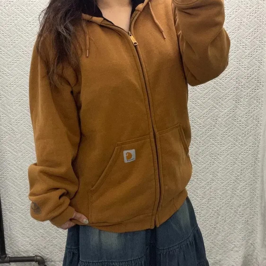 칼하트 레인 디펜서 써멀 빈티지 오버핏 후드집업 105 C05857 상품이미지1