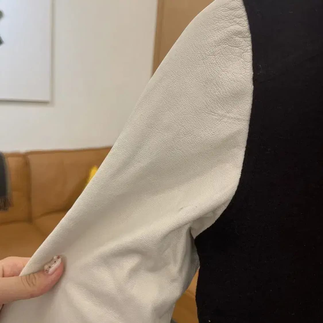 라코스테 양가죽 울 누빔 스타디움 야구잠바 85 C05914 상품이미지5