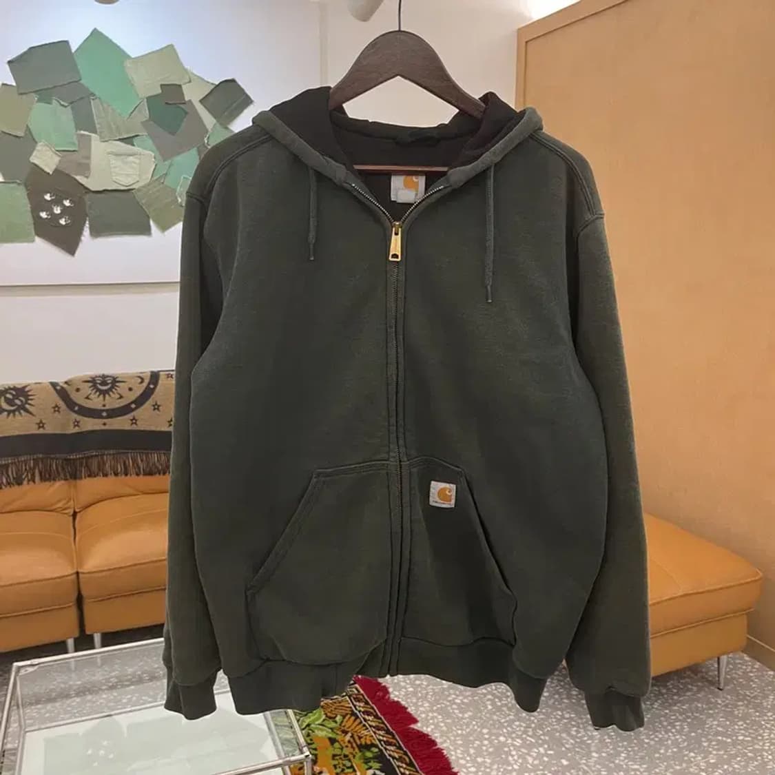 칼하트 써멀 빈티지 오버핏 후드집업 105 C06013 상품이미지2