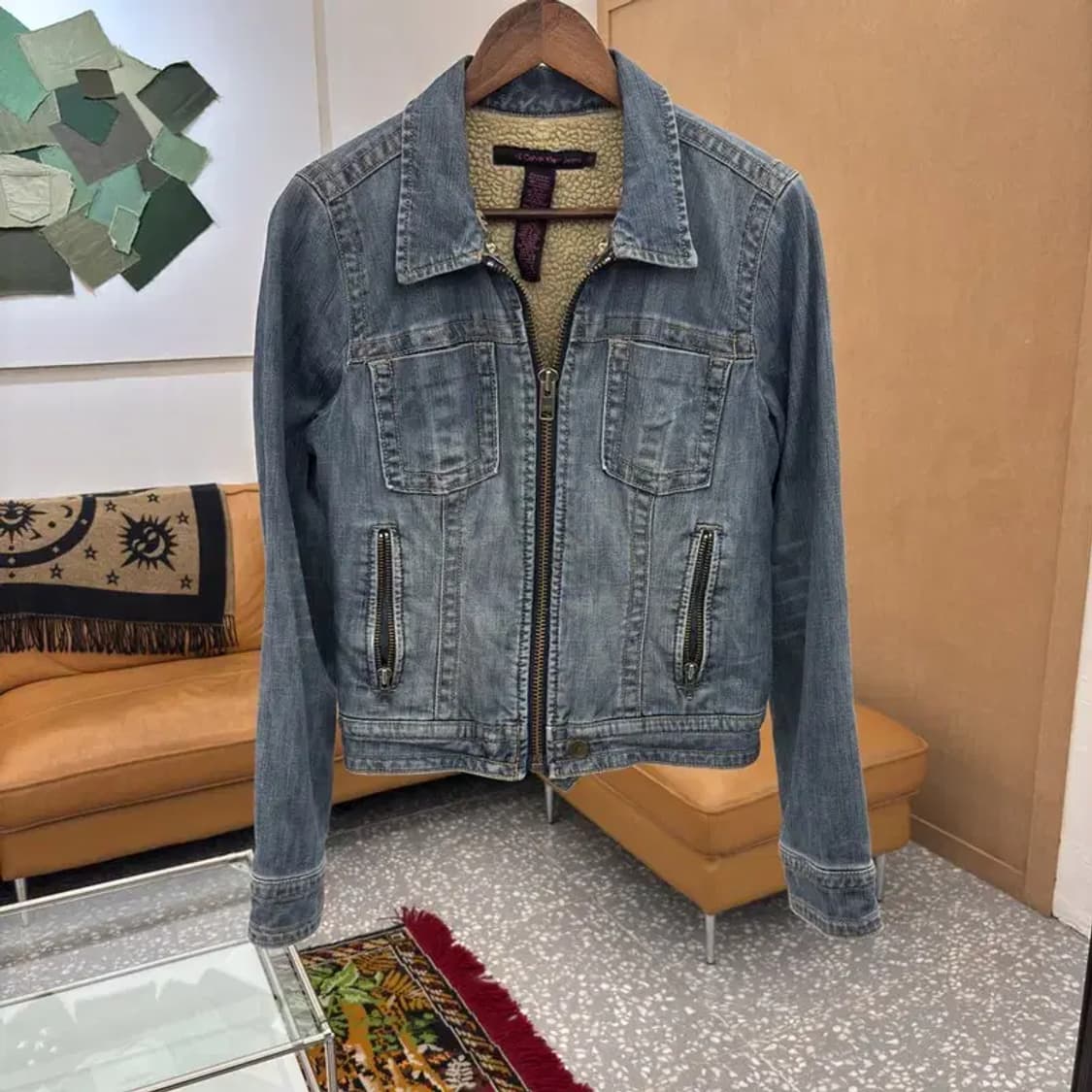 캘빈클라인 캐주얼 쉐르파 양털 데님 청자켓 90 C06025 상품이미지1