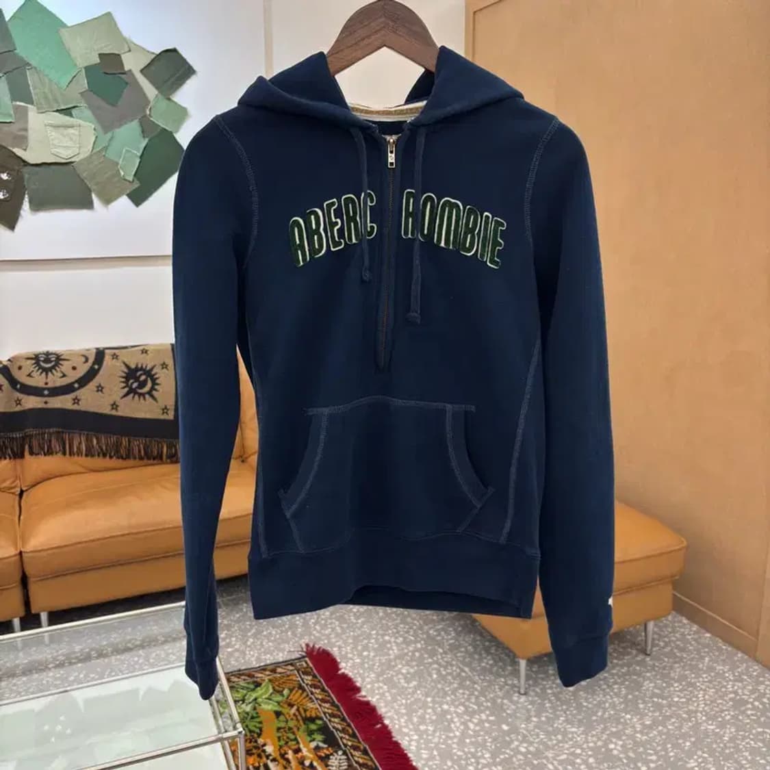 아베크롬비 Y2K 빈티지 반집업 약기모 후드티 90 C06027 상품이미지1
