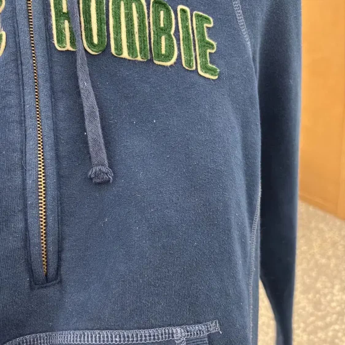 아베크롬비 Y2K 빈티지 반집업 약기모 후드티 90 C06027 상품이미지5