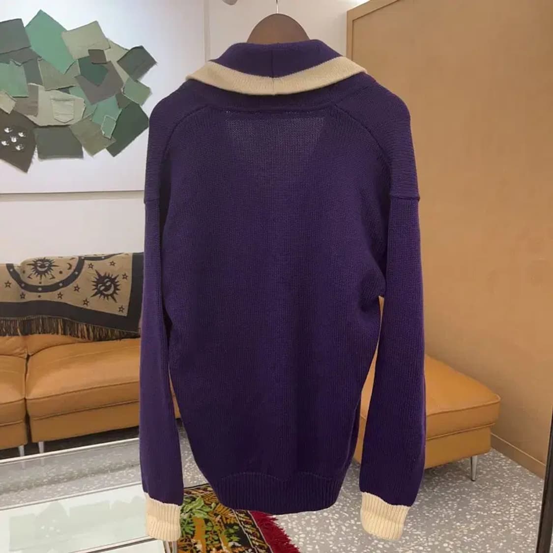 라코스테 숄카라 빅로고 울 니트 가디건 100 C06056 상품이미지2