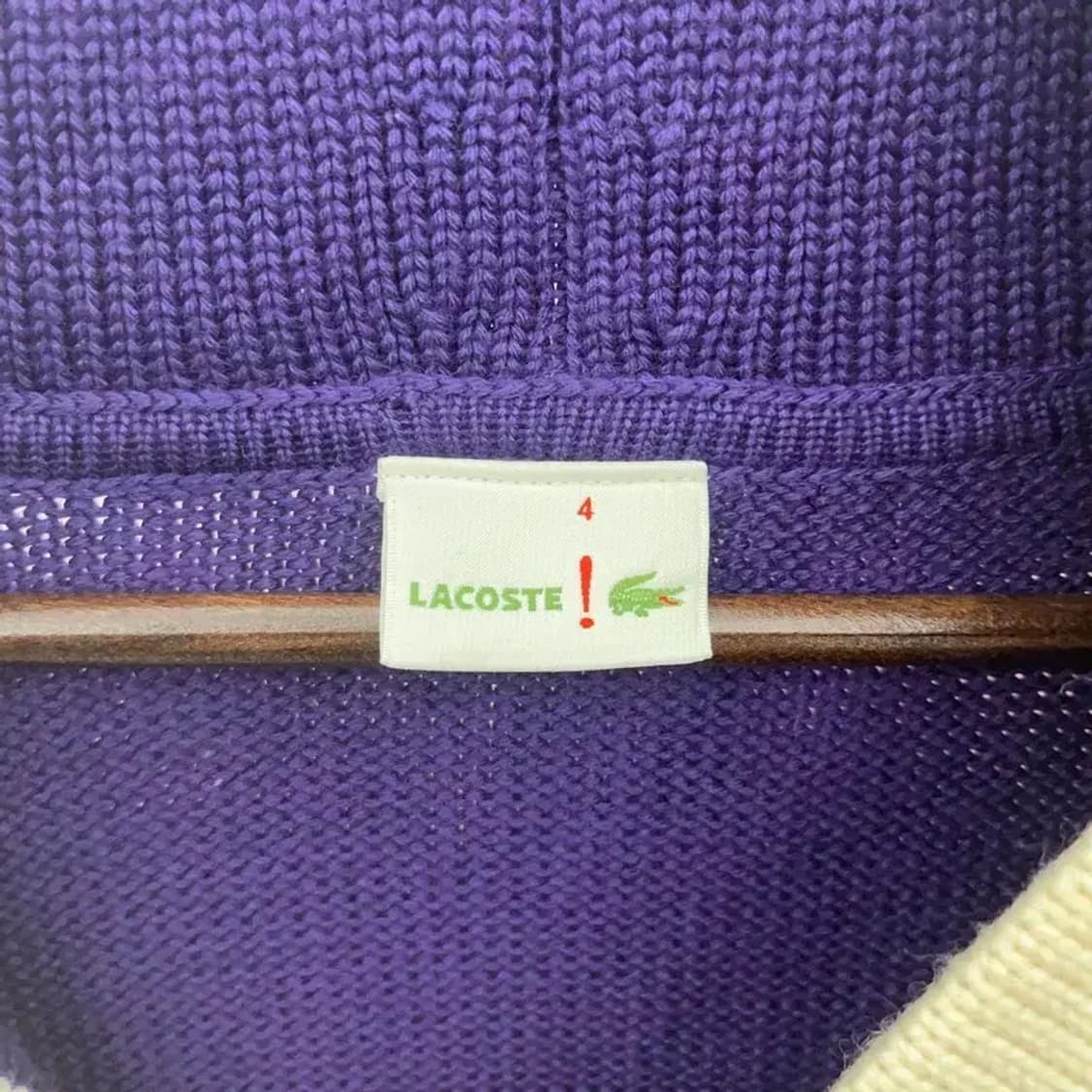 라코스테 숄카라 빅로고 울 니트 가디건 100 C06056 상품이미지3