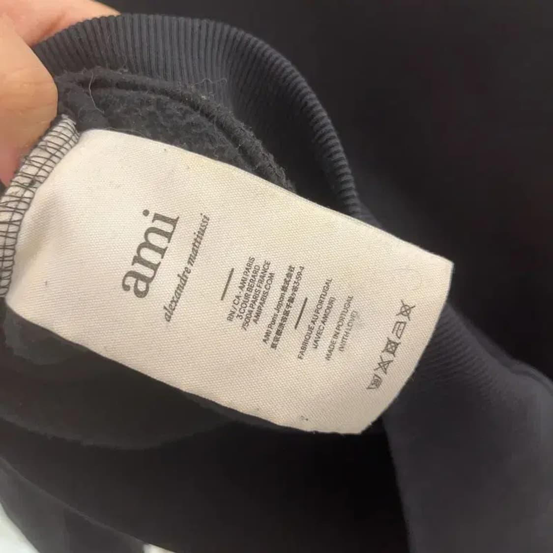 아미 AMI 블랙라벨 약기모 숏 스웻셔츠 맨투맨 105 C06057 상품이미지4