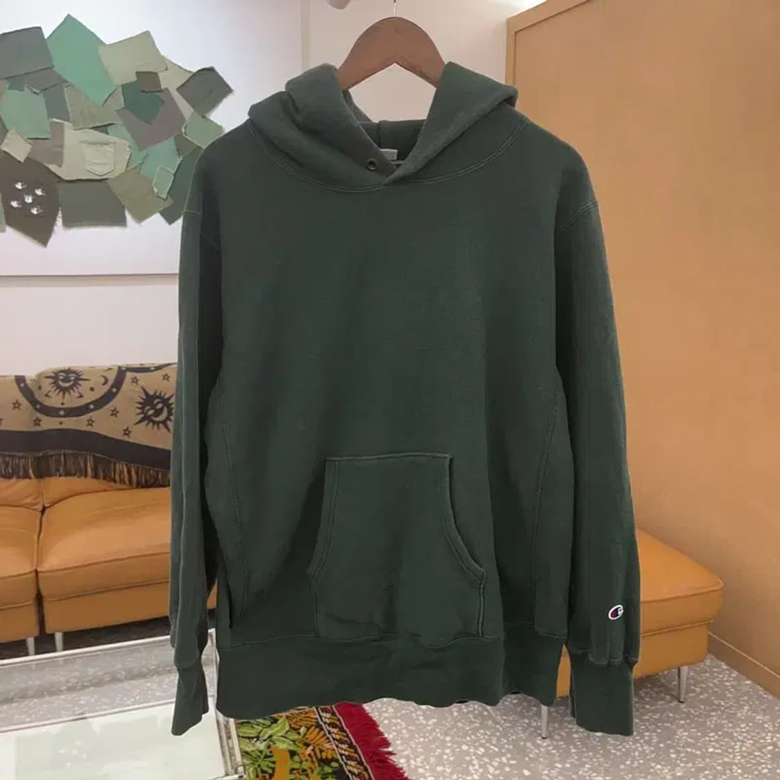 챔피온 리버스위브 자수로고 약기모 후드티 105 C06072 상품이미지2