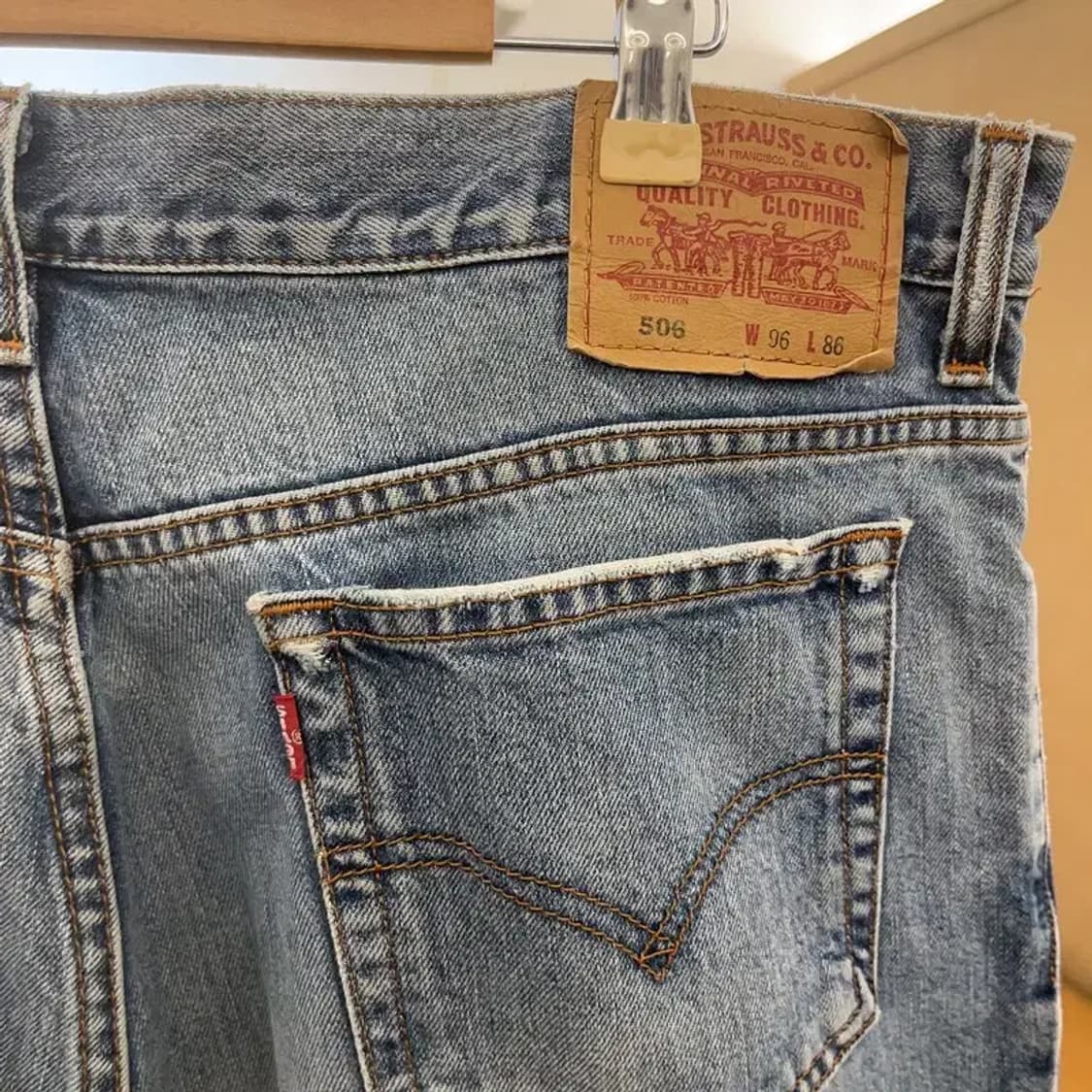 리바이스 506 빈티지 워싱 데님 청바지 96 C06080 상품이미지3