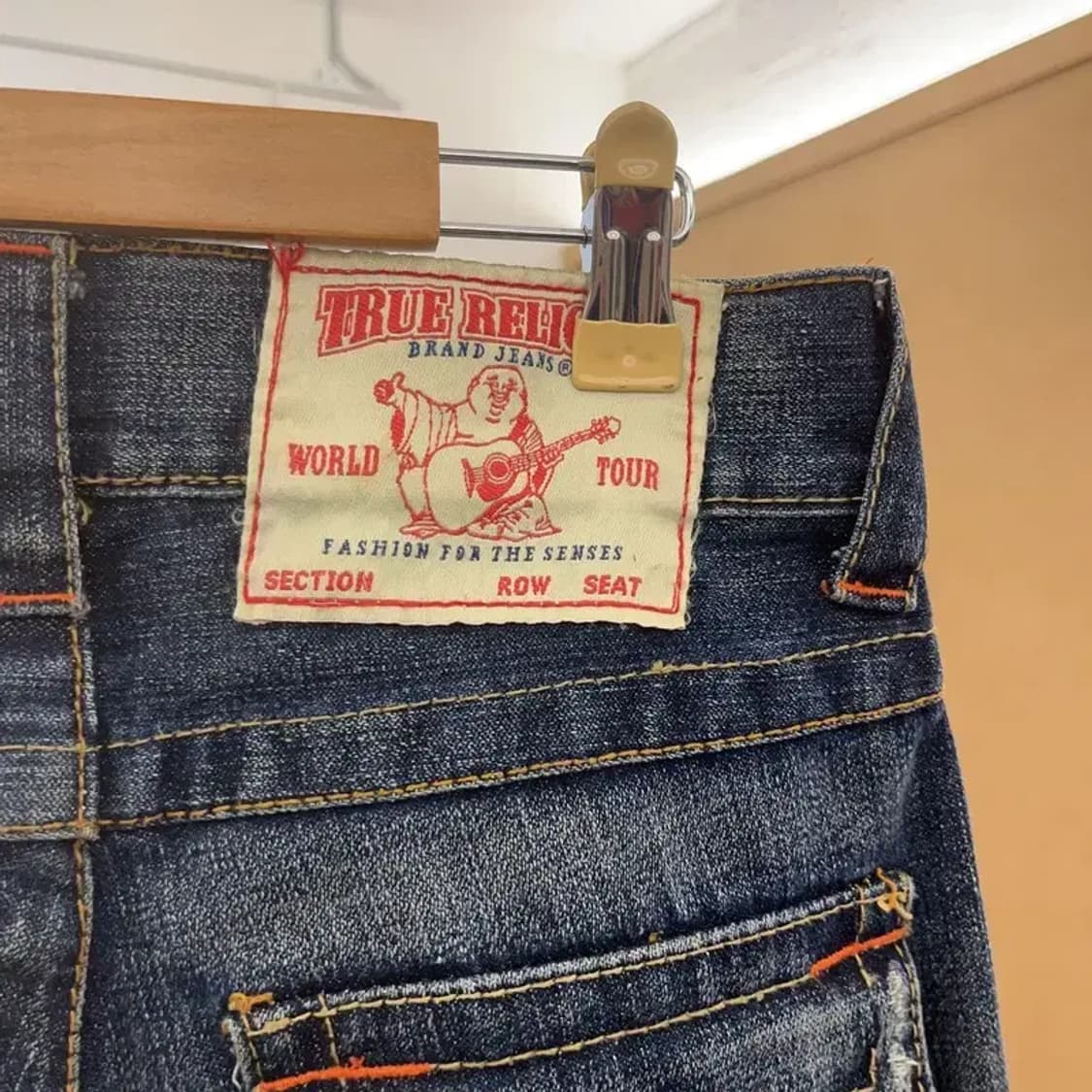 트루릴리젼 로우라이즈 부츠컷 데님 청바지 26인치 C06081 상품이미지3