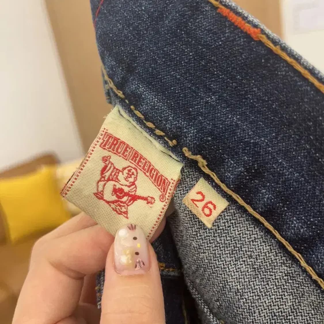 트루릴리젼 로우라이즈 부츠컷 데님 청바지 26인치 C06081 상품이미지4