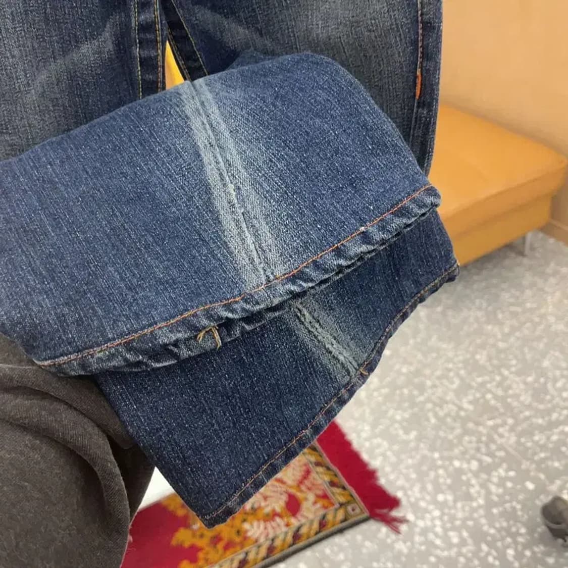 트루릴리젼 로우라이즈 부츠컷 데님 청바지 26인치 C06081 상품이미지6