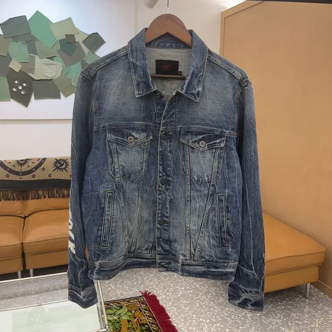 에비수 빈티지 스펠 데님 청자켓 95 C06089 상품이미지1