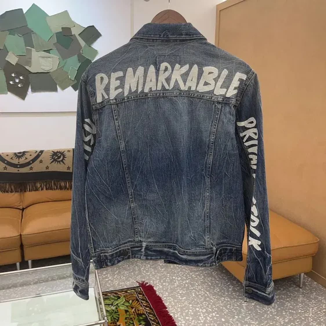 에비수 빈티지 스펠 데님 청자켓 95 C06089 상품이미지2