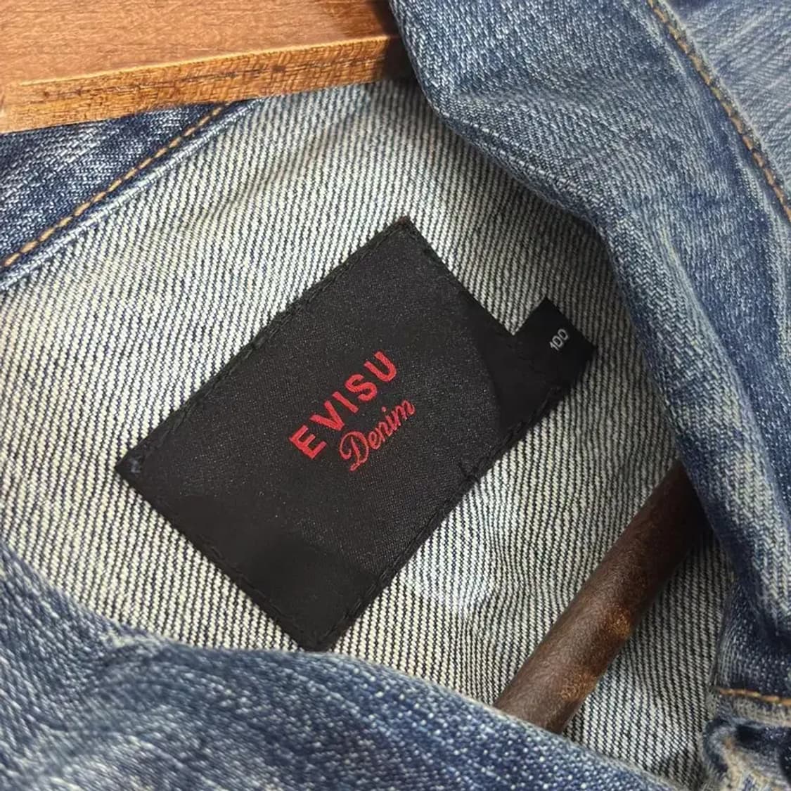 에비수 빈티지 스펠 데님 청자켓 95 C06089 상품이미지3