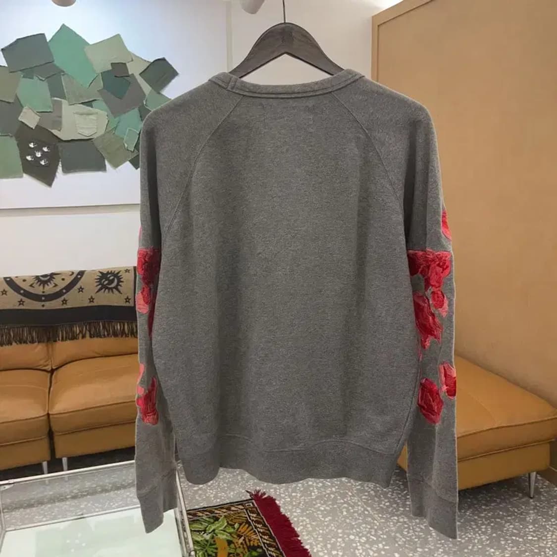아워레가시 로즈 자수 약기모 스웻셔츠 맨투맨 50 C06105 상품이미지3