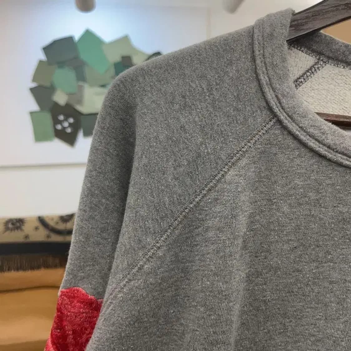 아워레가시 로즈 자수 약기모 스웻셔츠 맨투맨 50 C06105 상품이미지6