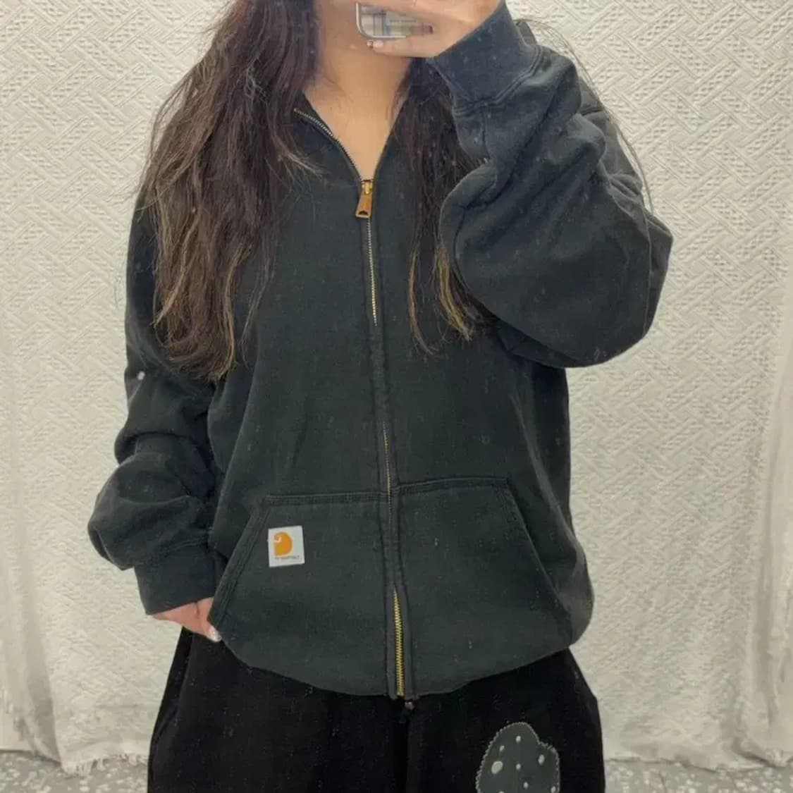 칼하트 써멀 빈티지 오버핏 약기모 후드집업 105 C06103 상품이미지1