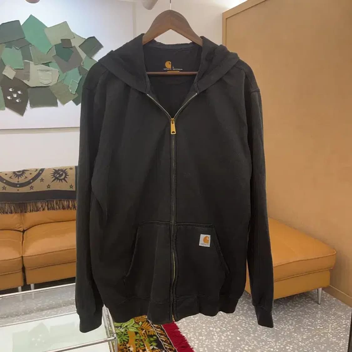 칼하트 써멀 빈티지 오버핏 약기모 후드집업 105 C06103 상품이미지2