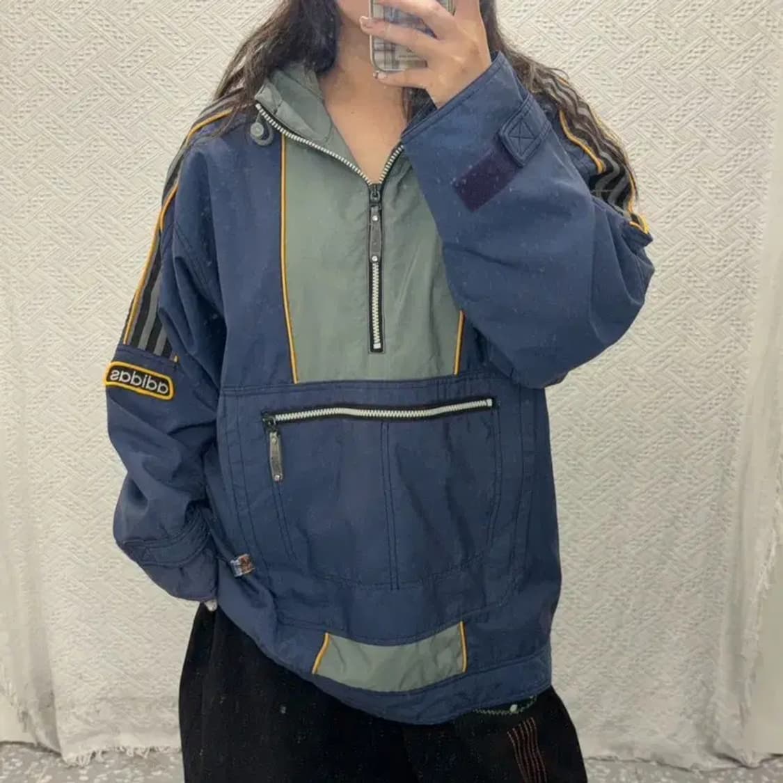 아디다스 90s 제우교역 오버핏 올드스쿨 아노락 바람막이 C06098 상품이미지1