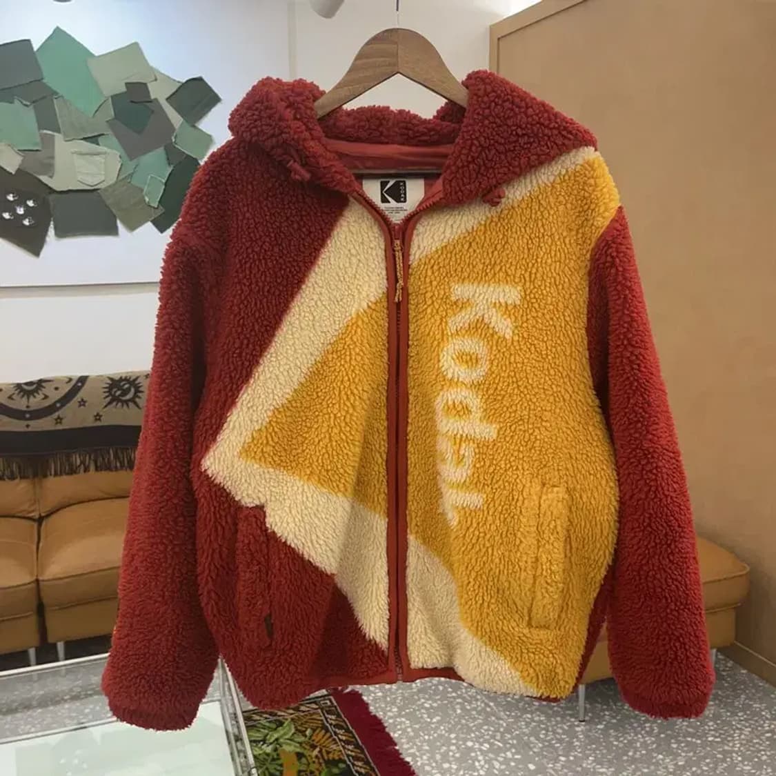 코닥 빅로고 오버핏 양털 플리스 후리스 후드집업 105 C06100 상품이미지2