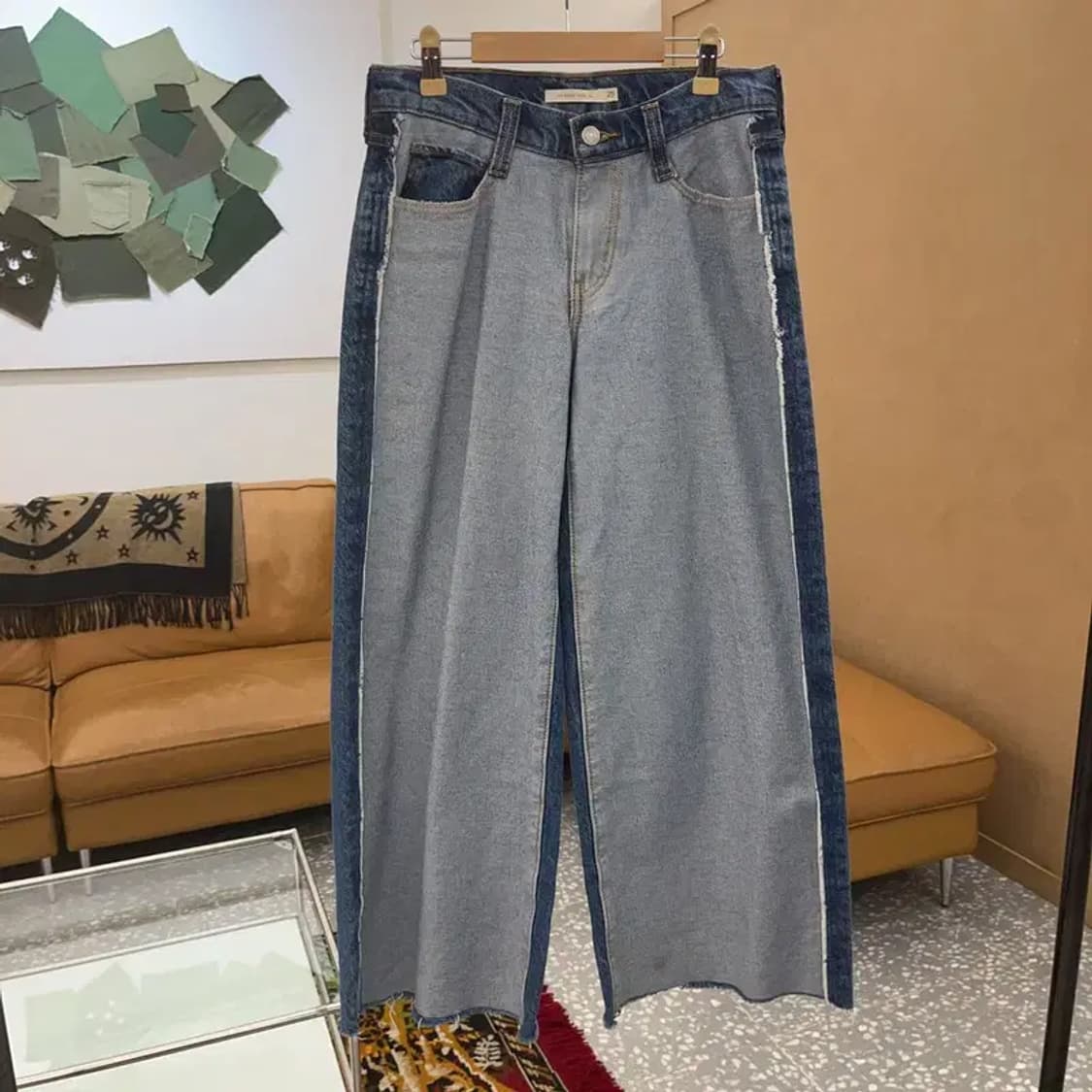 리바이스 94 배기 와이드 레그 배색 데님 청바지 25인치 C06111 상품이미지1