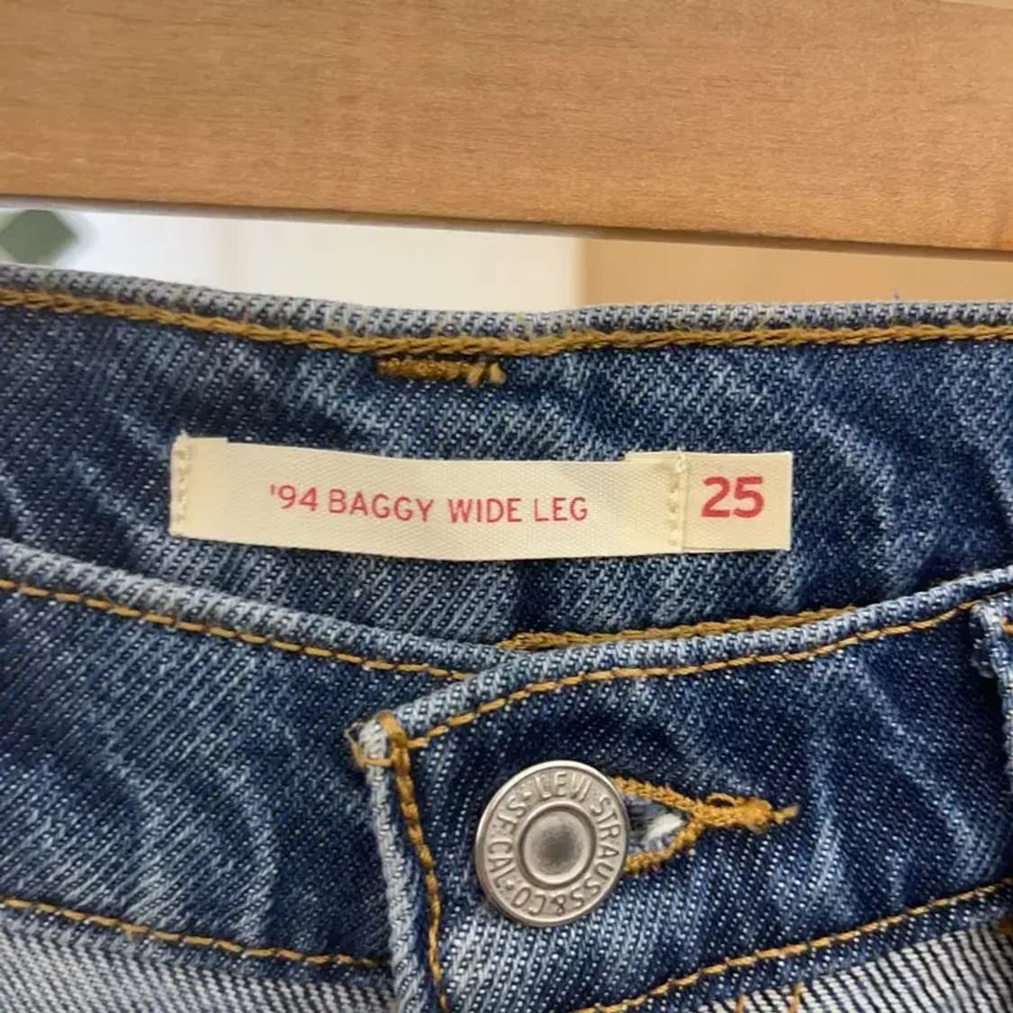 리바이스 94 배기 와이드 레그 배색 데님 청바지 25인치 C06111 상품이미지4