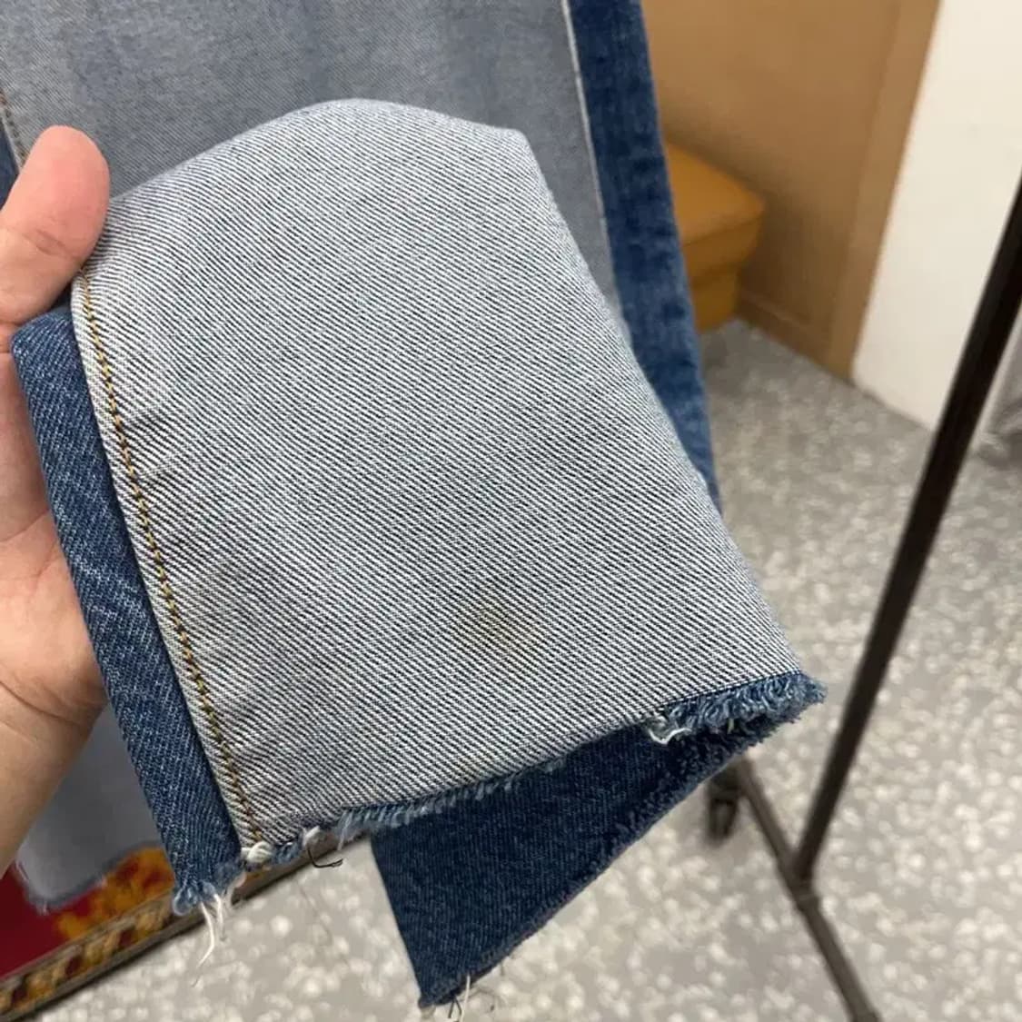 리바이스 94 배기 와이드 레그 배색 데님 청바지 25인치 C06111 상품이미지7