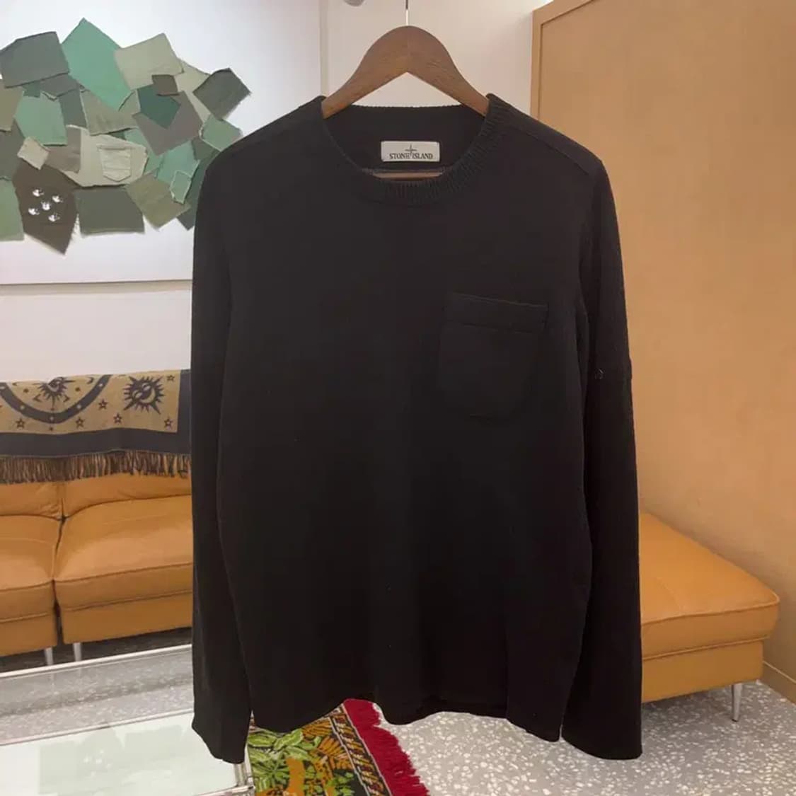 스톤아일랜드 정품 캐주얼 울 니트 스웨터 100 C06124 상품이미지1