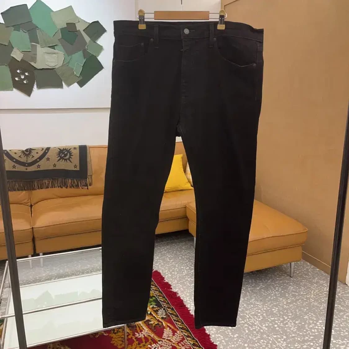 리바이스 512 빅E 프리미엄 골드 블랙진 데님팬츠 36인치 C06150 상품이미지1