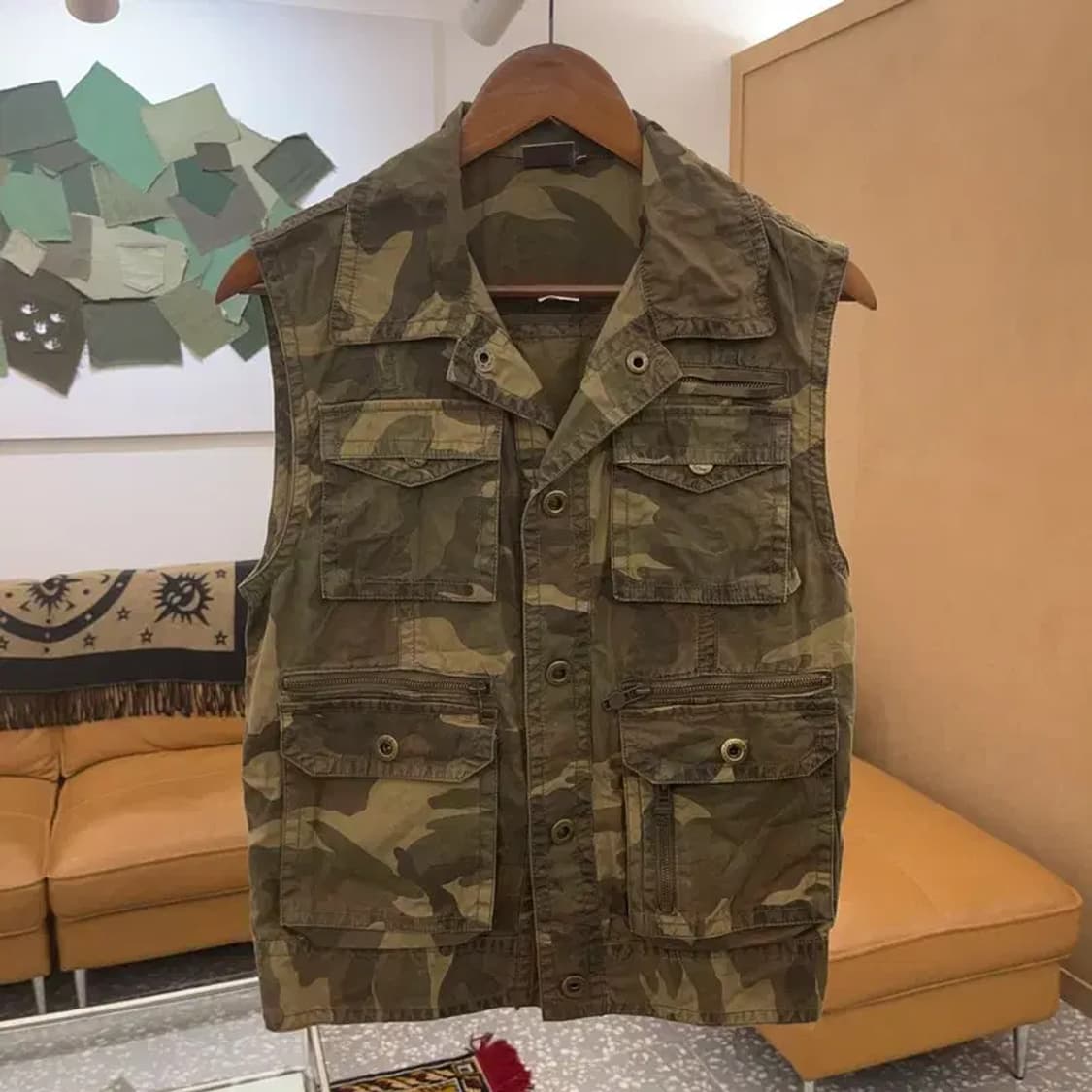 DOHC 빈티지 밀리터리 카모 멀티포켓 베스트 조끼 85 C06162 상품이미지1