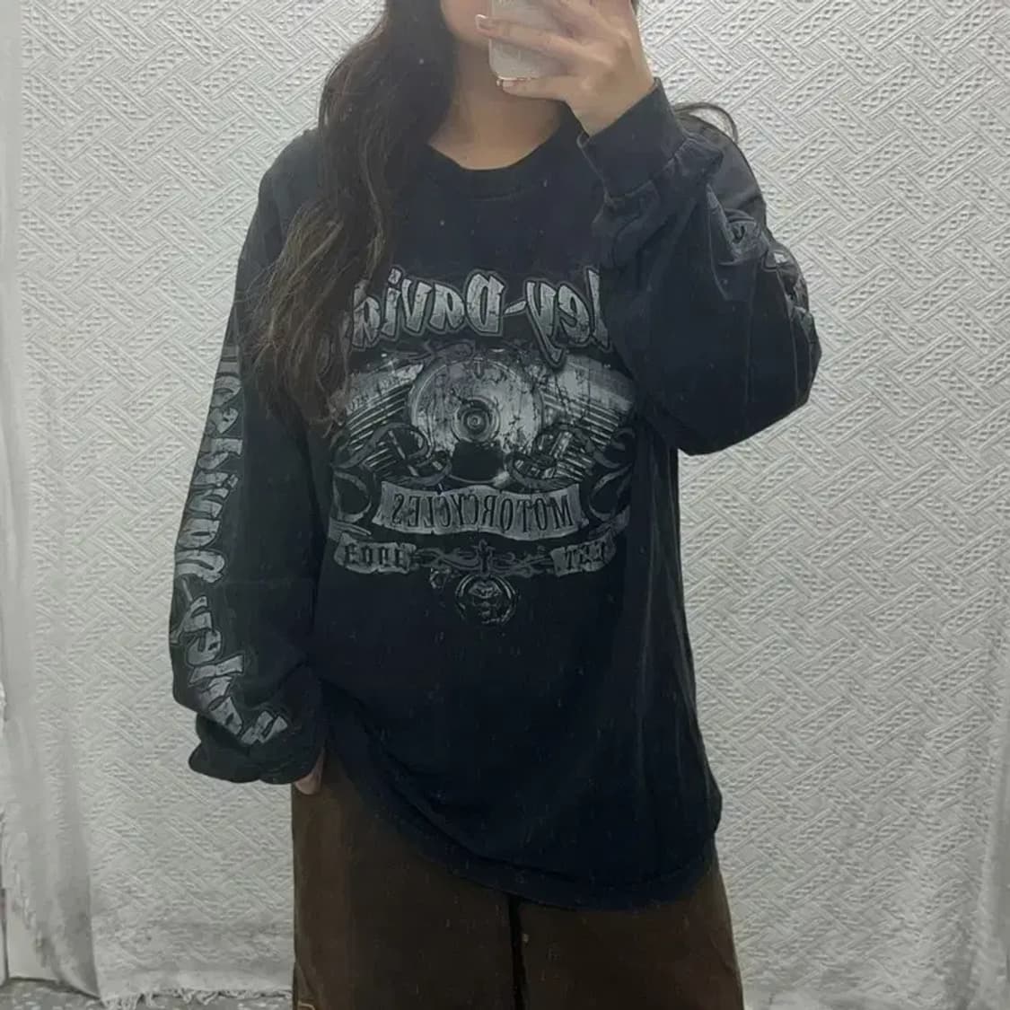 할리데이비슨 빈티지 롱슬리브 긴팔티 105 C06172 상품이미지1