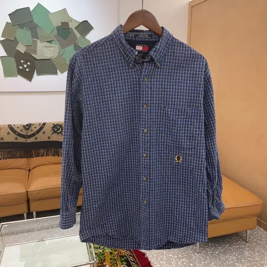 타미힐피거 월계수로고 체크 긴팔 셔츠 100 C06174 상품이미지2