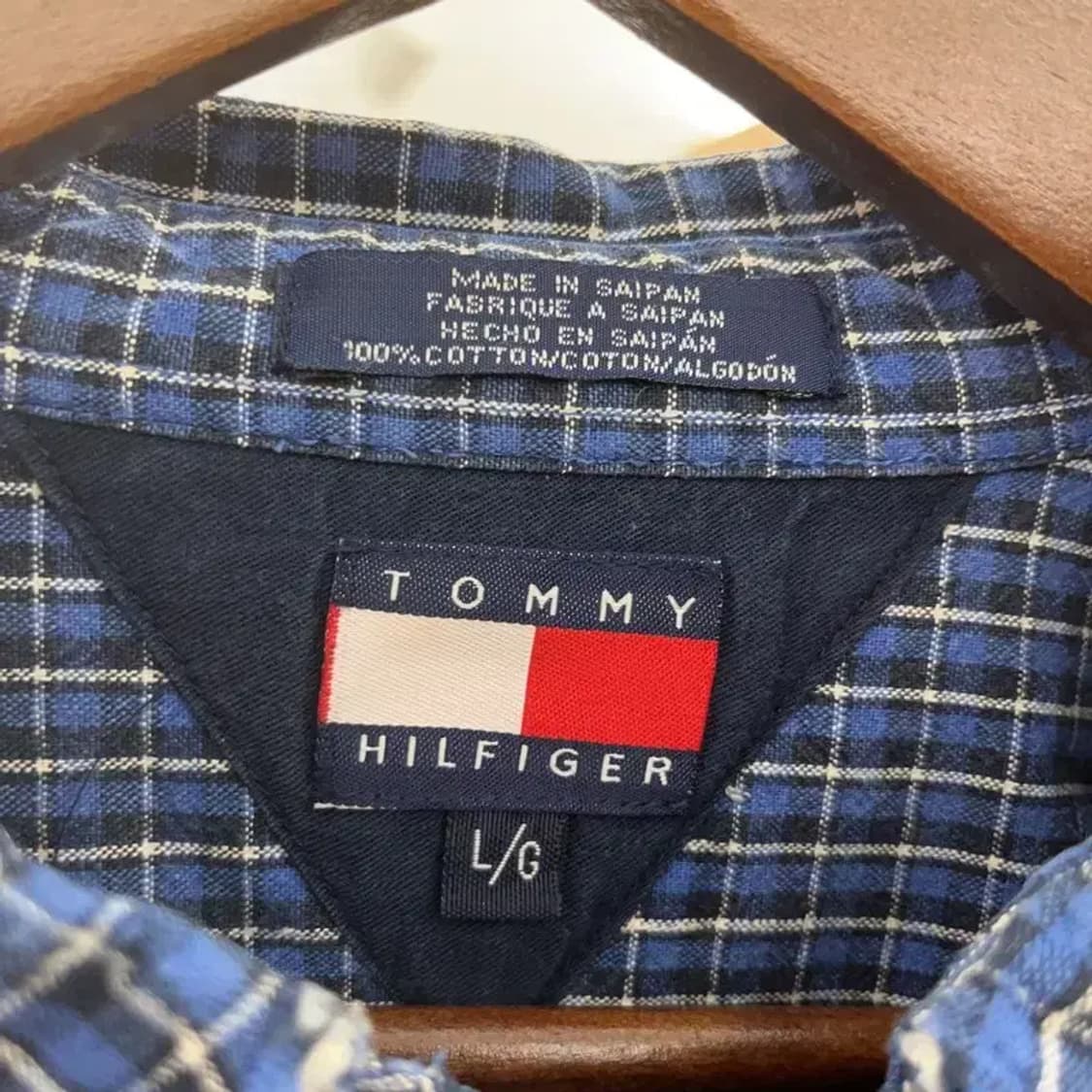 타미힐피거 월계수로고 체크 긴팔 셔츠 100 C06174 상품이미지4