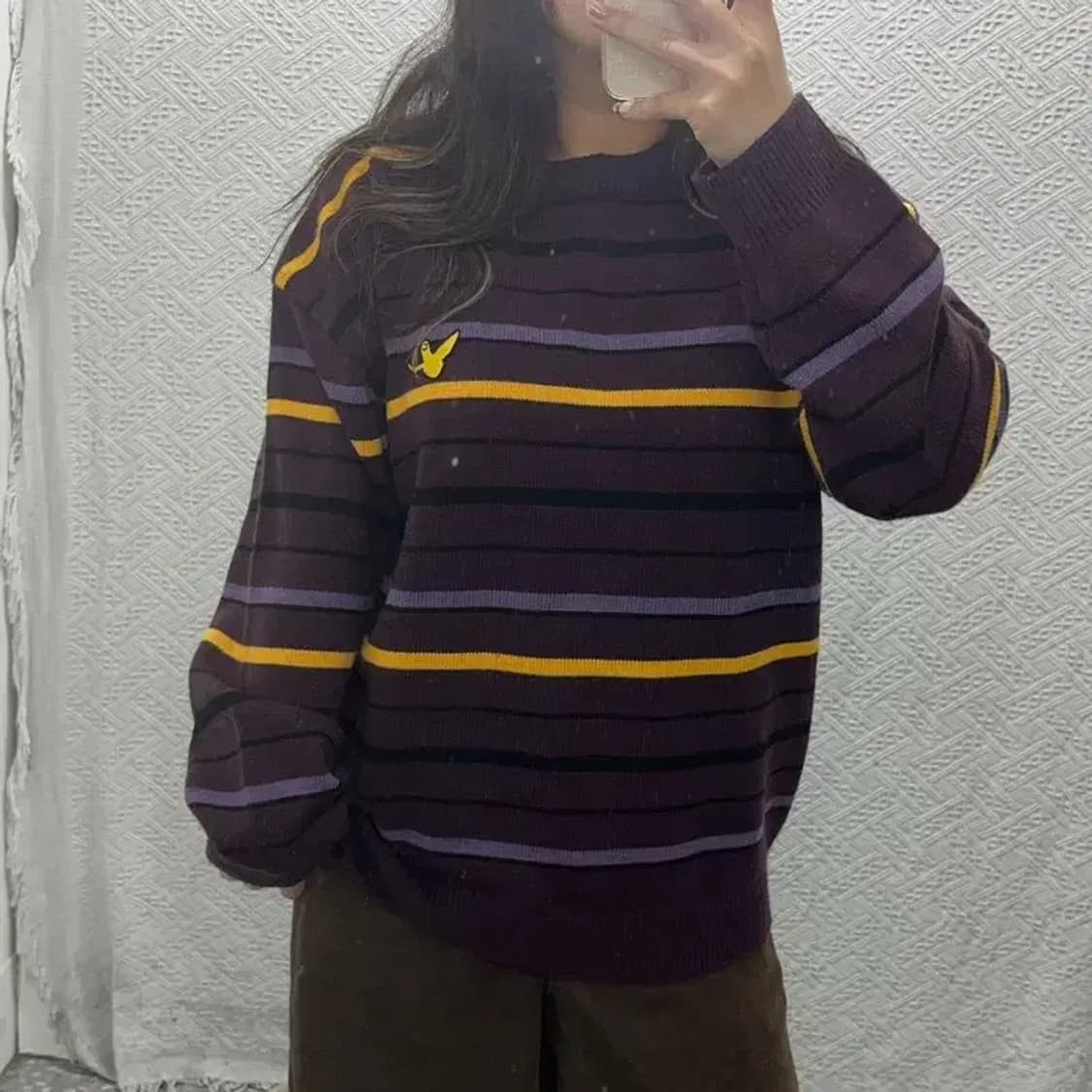 마크곤잘레스 오버핏 스트라이프 아크릴 니트 스웨터 105 C06182 상품이미지1