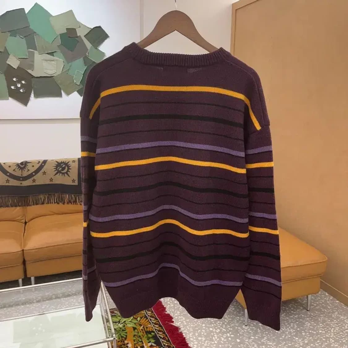 마크곤잘레스 오버핏 스트라이프 아크릴 니트 스웨터 105 C06182 상품이미지3