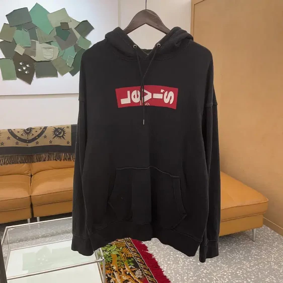 리바이스 캐주얼 빅로고 오버핏 약기모 후드티 105 C06178 상품이미지1