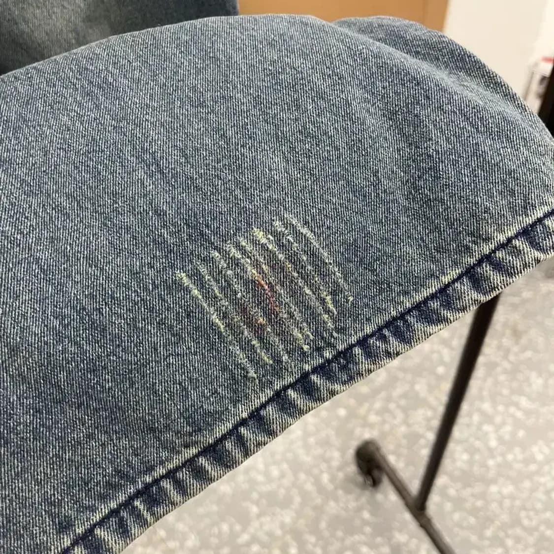 필루미네이트 스크래치 워싱 와이드 데님 청바지 M C06154 상품이미지5