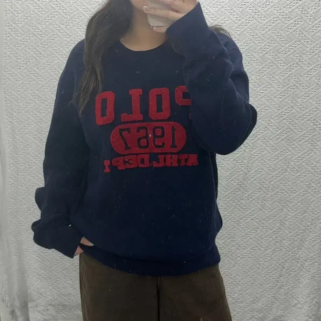 폴로 랄프로렌 빅로고 니트 스웻셔츠 맨투맨 105 C06173 상품이미지1