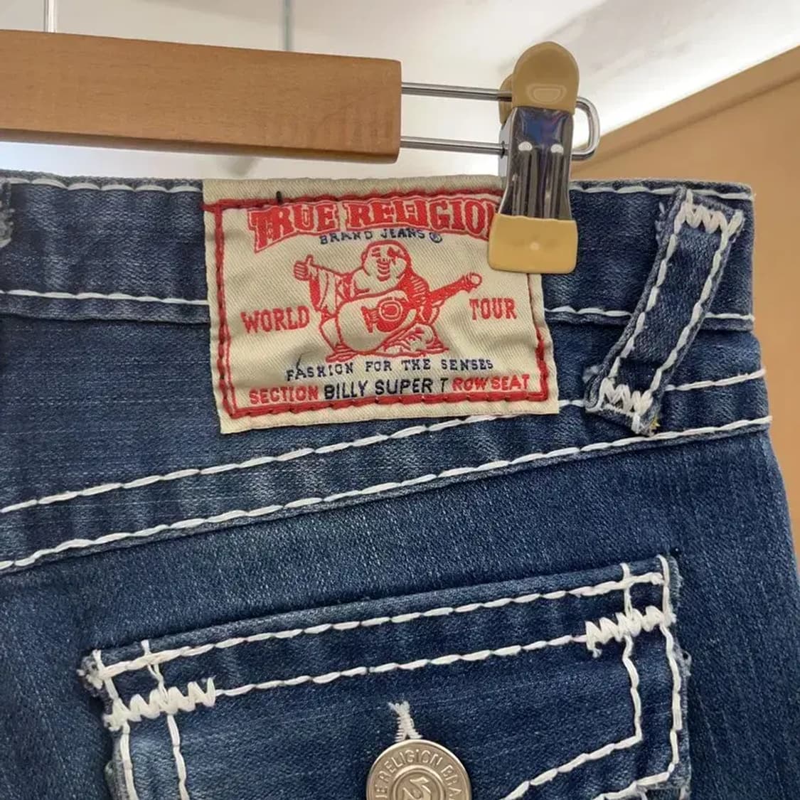 트루릴리젼 빌리슈퍼티 Y2K 스판 데님 청바지 27인치 C06192 상품이미지3