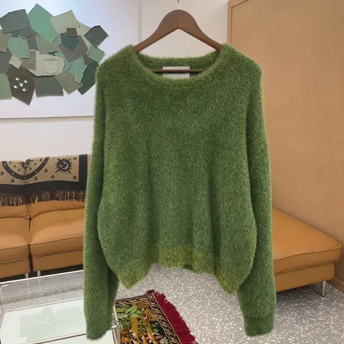 노매뉴얼 오버핏 헤어리 니트 스웨터 105 C06216 상품이미지2