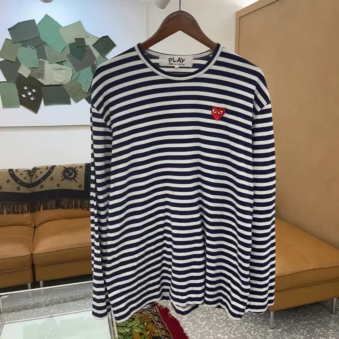 꼼데가르송 정품 와펜 단가라 롱슬리브 긴팔티 105 C06225 상품이미지2