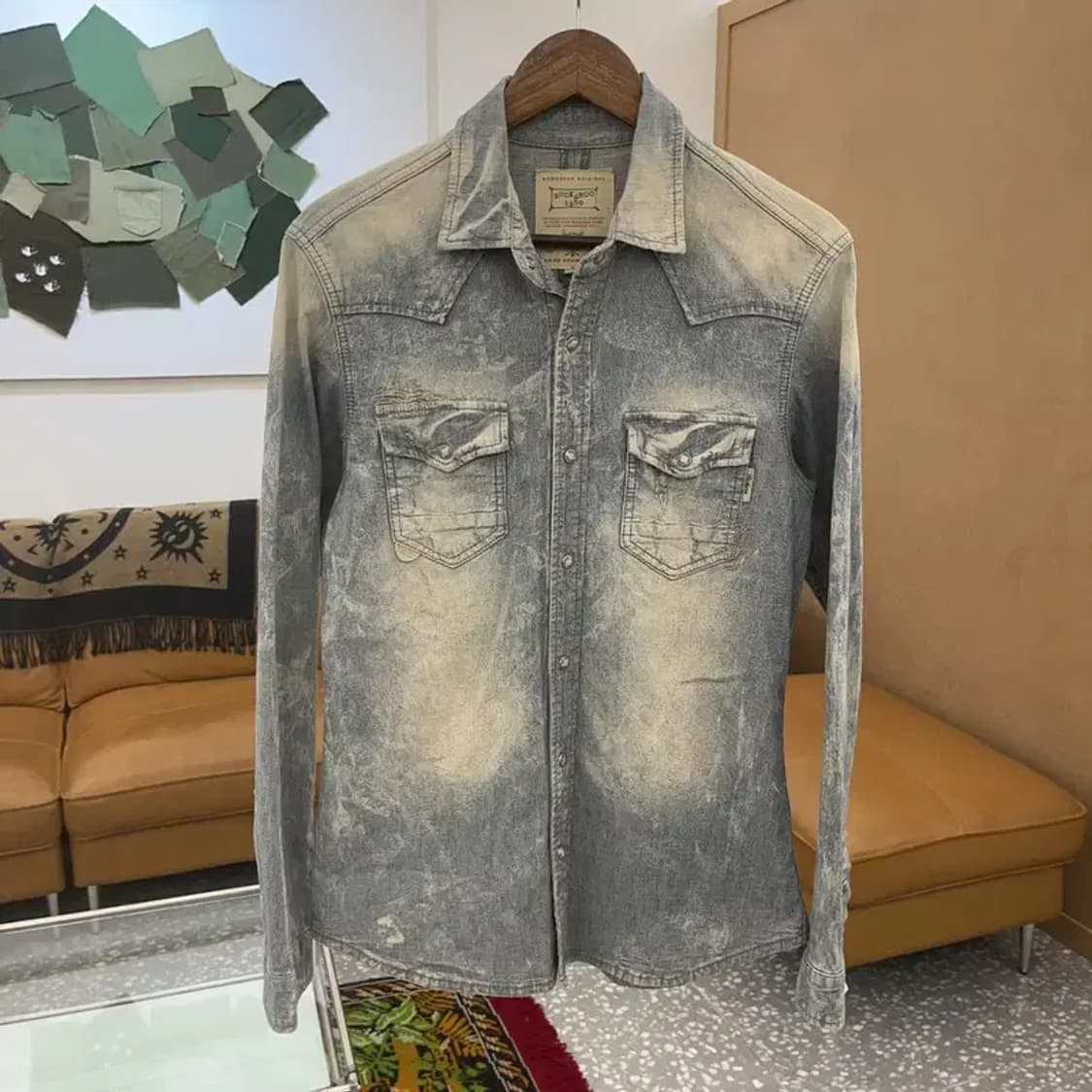 버커루 빈티지워싱 데님 청셔츠 90 C06219 상품이미지2