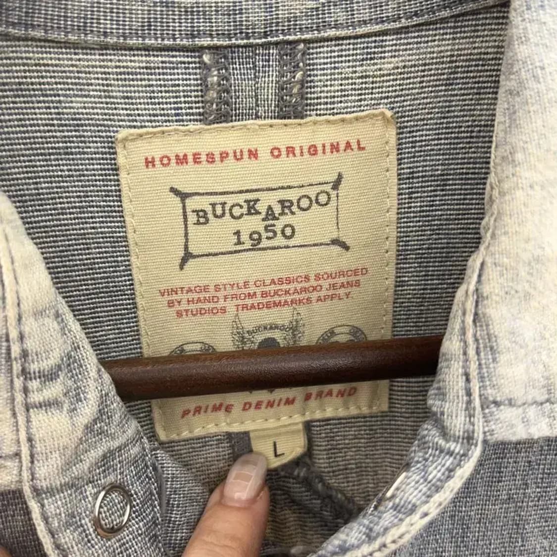 버커루 빈티지워싱 데님 청셔츠 90 C06219 상품이미지4