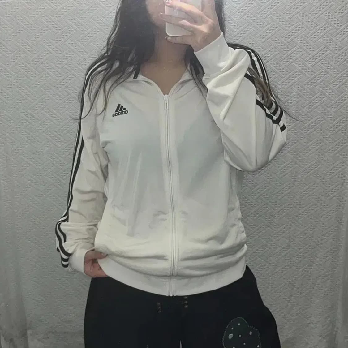 아디다스 삼선로고 화이트 트랙탑 져지 집업 100 C06221 상품이미지1