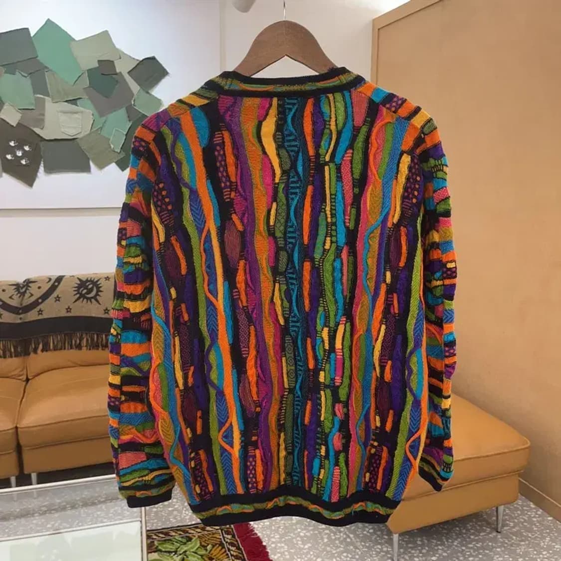 쿠지 빈티지 케이블 오버핏 울 니트 가디건 105 C06247 상품이미지2