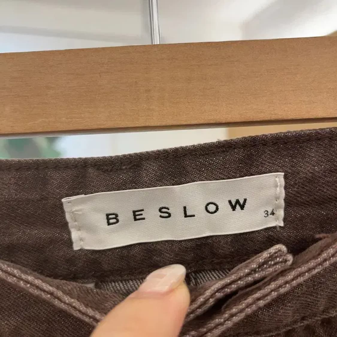 비슬로우 세미 와이드 커브드진 데님 청바지 34인치 C06232 상품이미지5