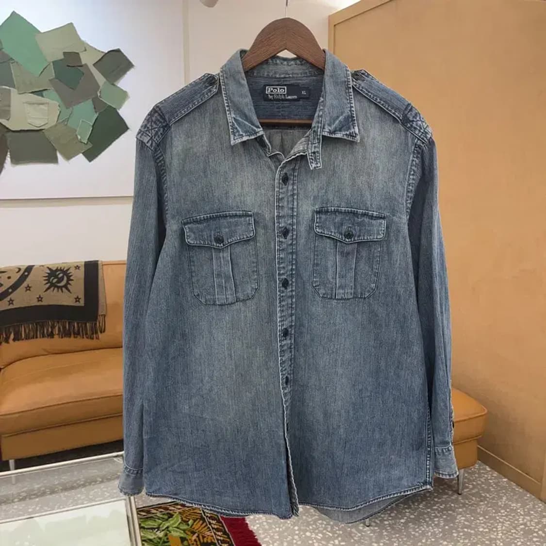 폴로 랄프로렌 투포켓 데님 셔츠 105 C06255 상품이미지2