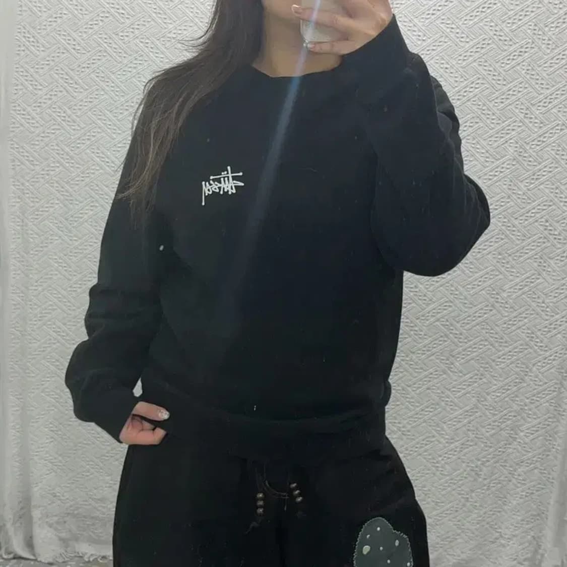 스투시 정품 베이직로고 오버핏 기모 스웻셔츠 맨투맨 100 C06293 상품이미지1