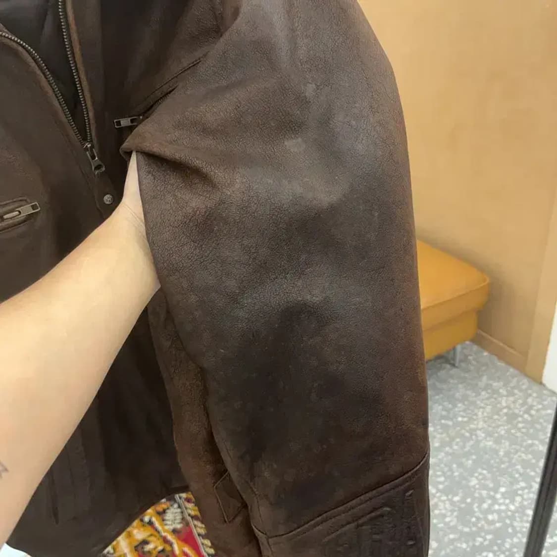 마리떼프랑소와저버 00s 빈티지 염소 가죽 자켓 105 C06279 상품이미지6